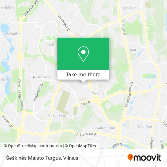 Карта Šeškinės Maisto Turgus