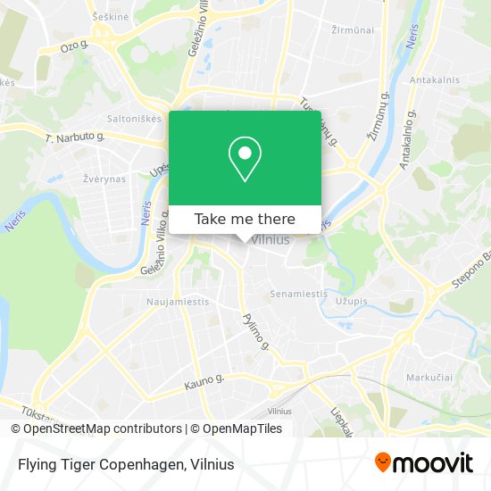 Flying Tiger Copenhagen map