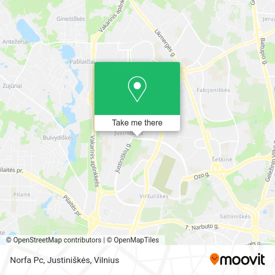 Карта Norfa Pc, Justiniškės