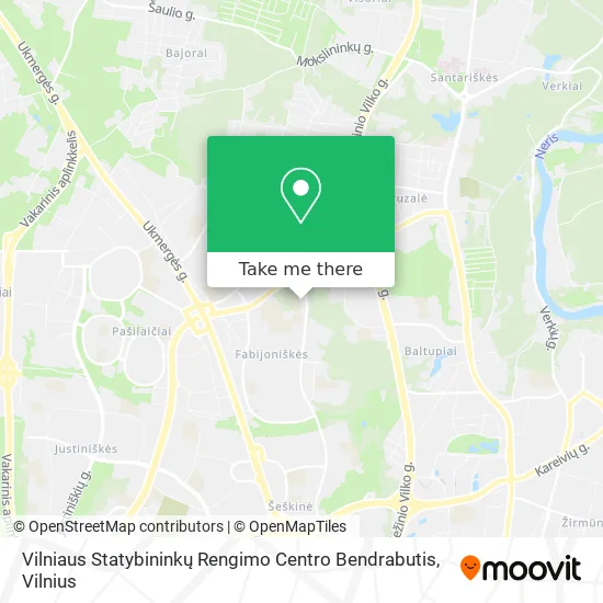 Карта Vilniaus Statybininkų Rengimo Centro Bendrabutis