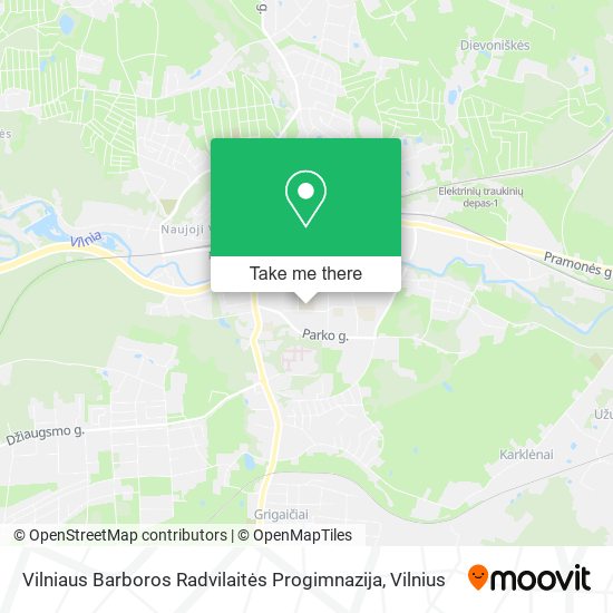 Vilniaus Barboros Radvilaitės Progimnazija map