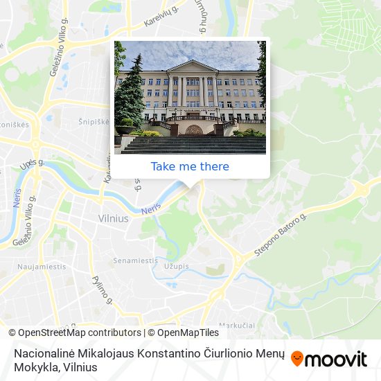 Nacionalinė Mikalojaus Konstantino Čiurlionio Menų Mokykla map