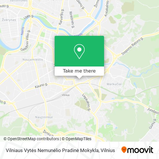 Карта Vilniaus Vytės Nemunėlio Pradinė Mokykla