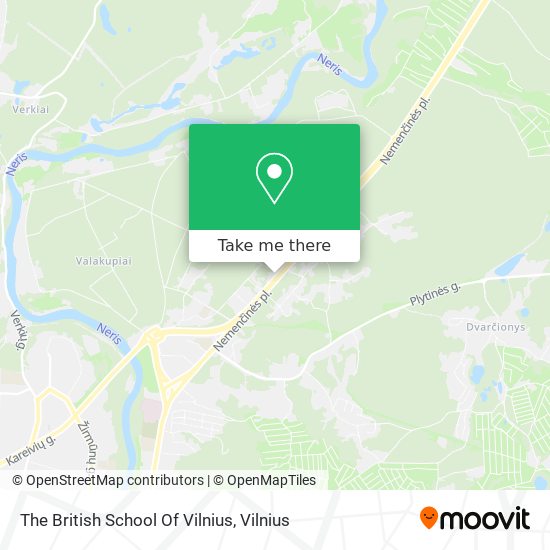 Карта The British School Of Vilnius