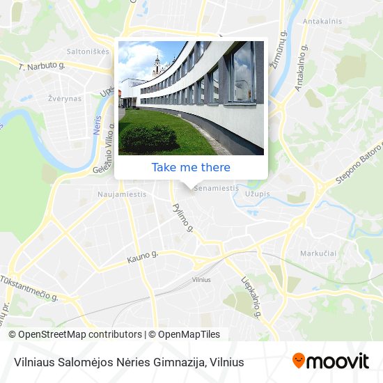Карта Vilniaus Salomėjos Nėries Gimnazija
