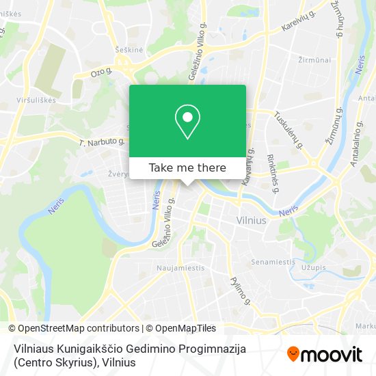 Vilniaus Kunigaikščio Gedimino Progimnazija (Centro Skyrius) map