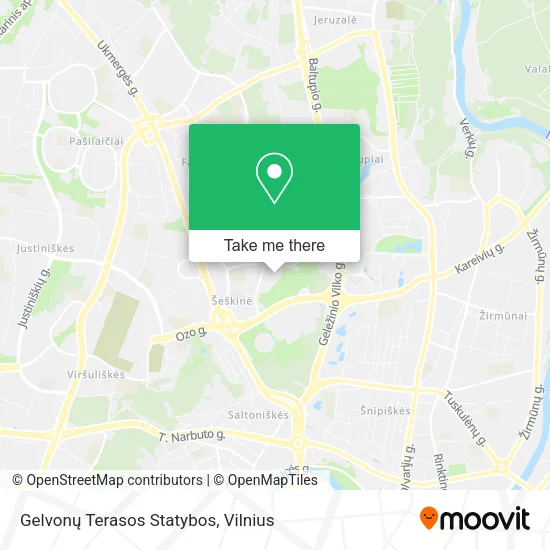 Карта Gelvonų Terasos Statybos