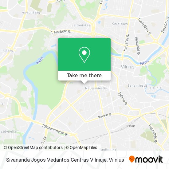 Карта Sivananda Jogos Vedantos Centras Vilniuje
