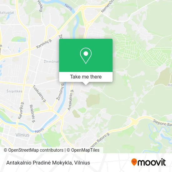 Карта Antakalnio Pradinė Mokykla