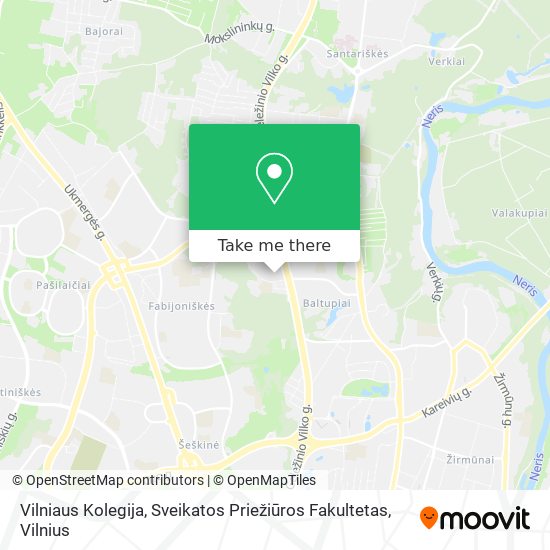 Vilniaus Kolegija, Sveikatos Priežiūros Fakultetas map