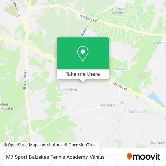 Карта M7 Sport Balzekas Tennis Academy