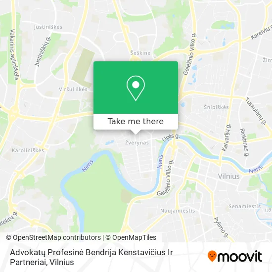 Карта Advokatų Profesinė Bendrija Kenstavičius Ir Partneriai