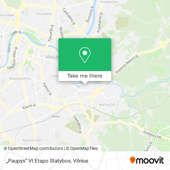 Карта „Paupys“ VI Etapo Statybos