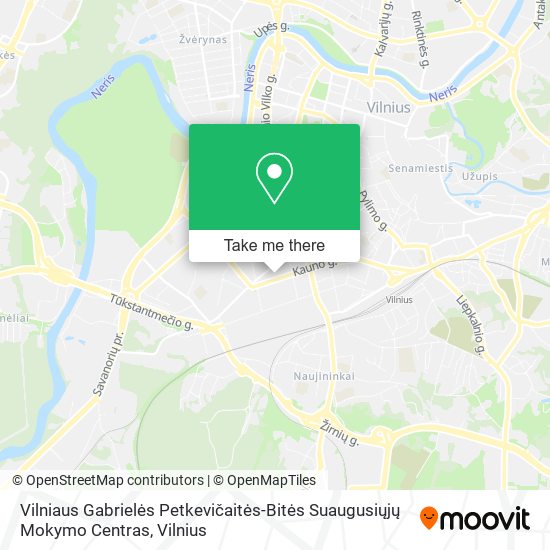 Vilniaus Gabrielės Petkevičaitės-Bitės Suaugusiųjų Mokymo Centras map