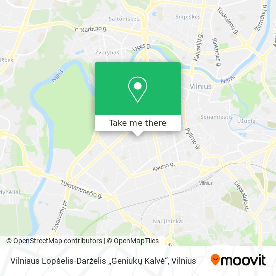 Карта Vilniaus Lopšelis-Darželis „Geniukų Kalvė“