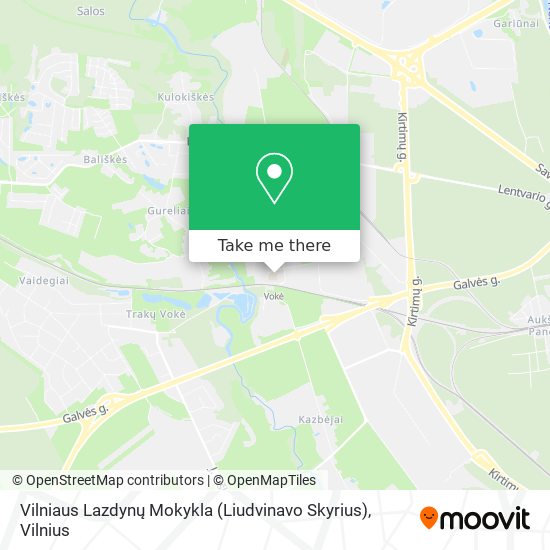 Карта Vilniaus Lazdynų Mokykla (Liudvinavo Skyrius)