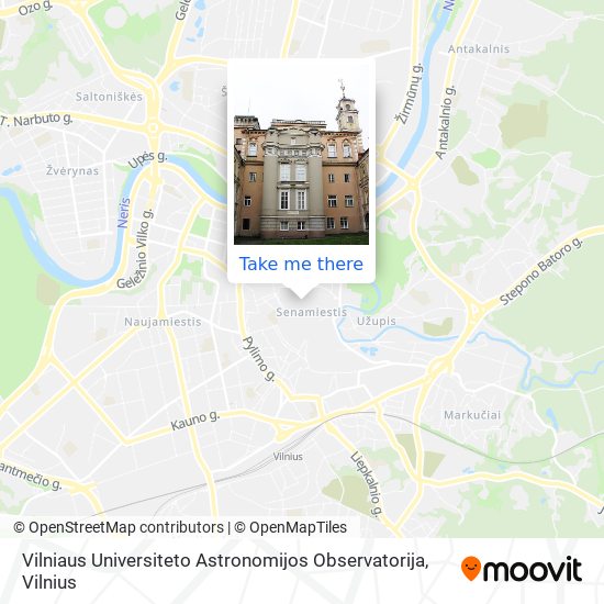Карта Vilniaus Universiteto Astronomijos Observatorija