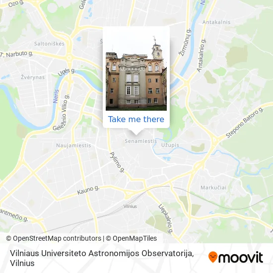 Карта Vilniaus Universiteto Astronomijos Observatorija