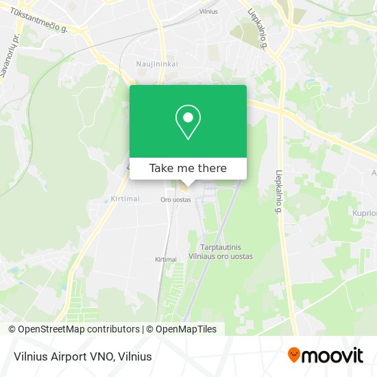 Vilnius Airport VNO map