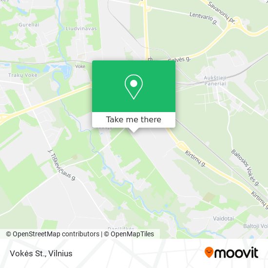 Vokės St. map