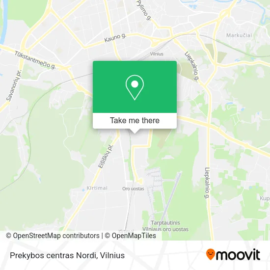 Карта Prekybos centras Nordi