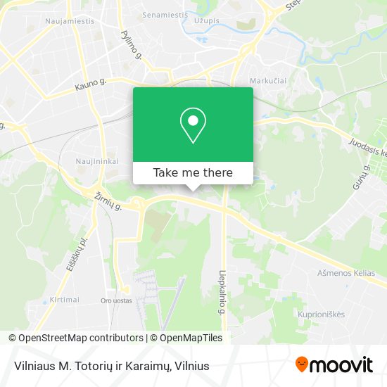 Vilniaus M. Totorių ir Karaimų map
