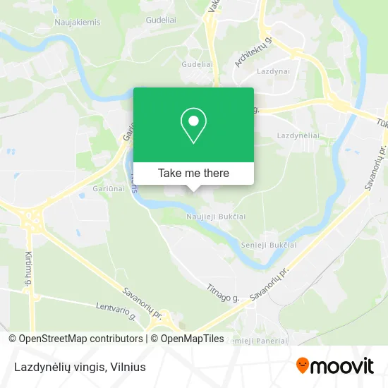Карта Lazdynėlių vingis