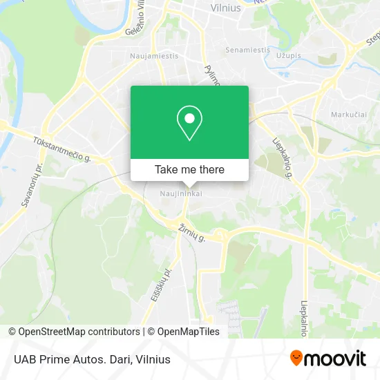 Карта UAB Prime Autos. Dari