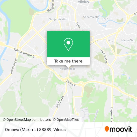 Omniva (Maxima) 88889 map