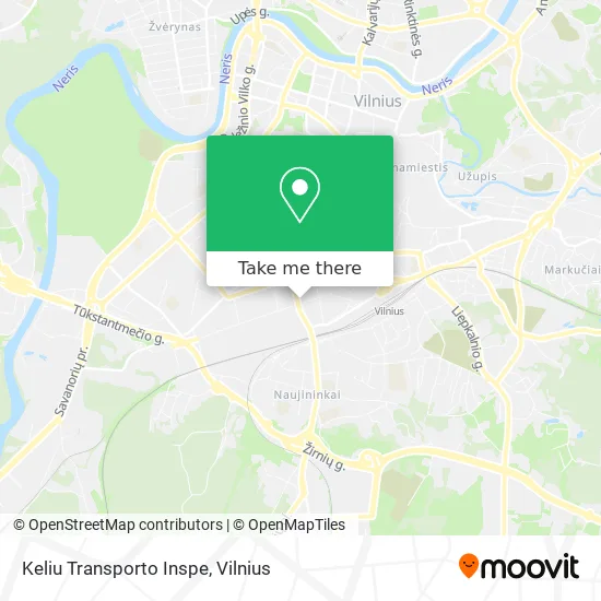 Карта Keliu Transporto Inspe