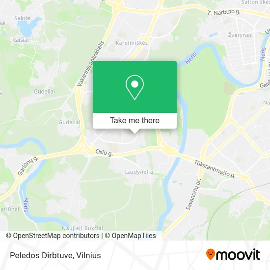 Карта Peledos Dirbtuve