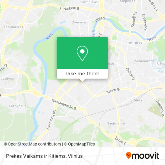 Карта Prekės Vaikams ir Kitiems