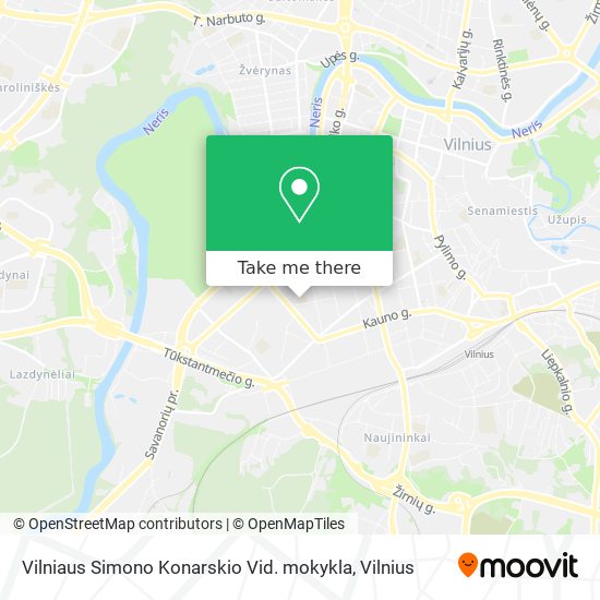 Vilniaus Simono Konarskio Vid. mokykla map