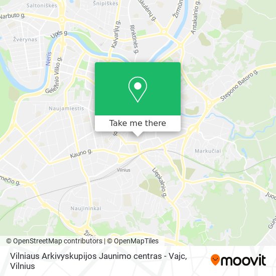 Vilniaus Arkivyskupijos Jaunimo centras - Vajc map