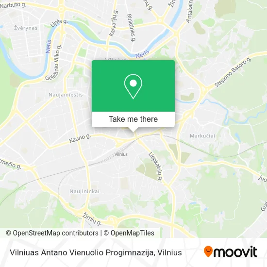 Карта Vilniuas Antano Vienuolio Progimnazija