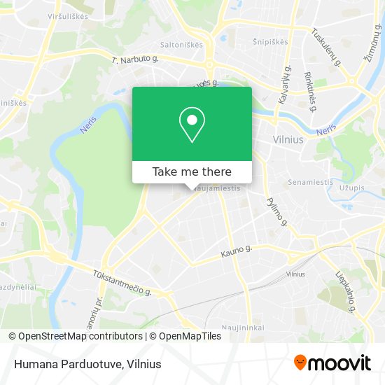 Humana Parduotuve map