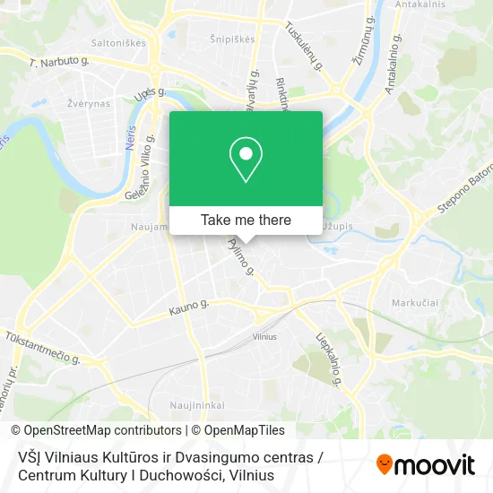 Карта VŠĮ Vilniaus Kultūros ir Dvasingumo centras / Centrum Kultury I Duchowości