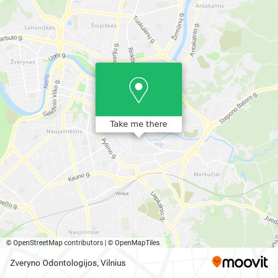 Zveryno Odontologijos map