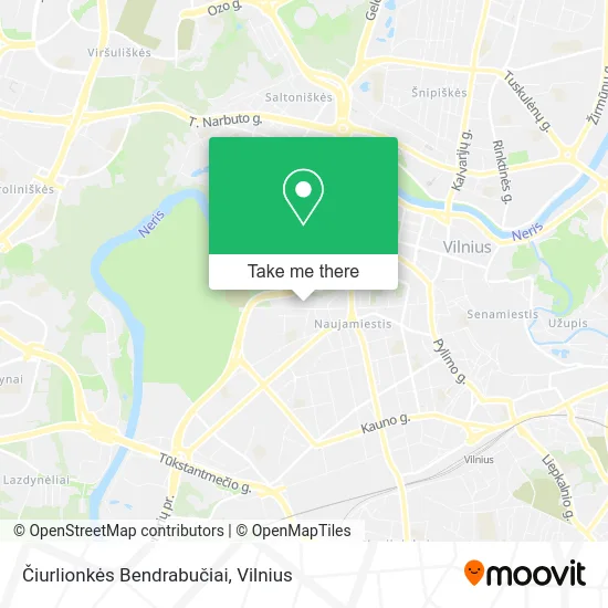 Карта Čiurlionkės Bendrabučiai