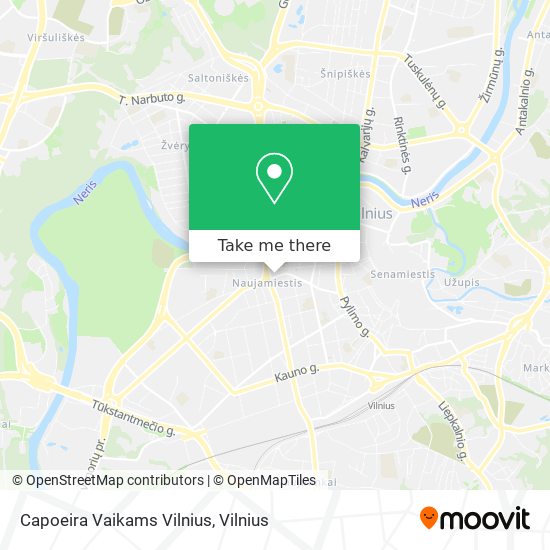 Capoeira Vaikams Vilnius map