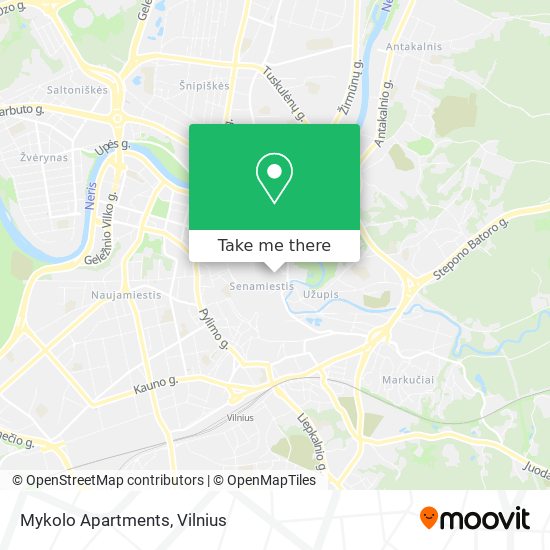 Mykolo Apartments map