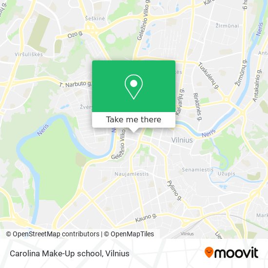 Carolina Make-Up school map