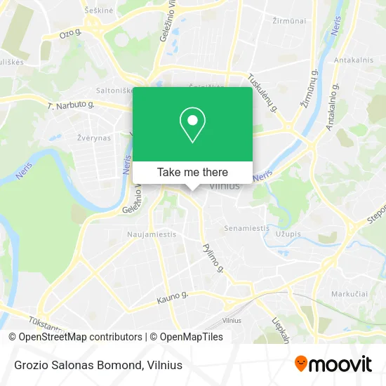 Карта Grozio Salonas Bomond