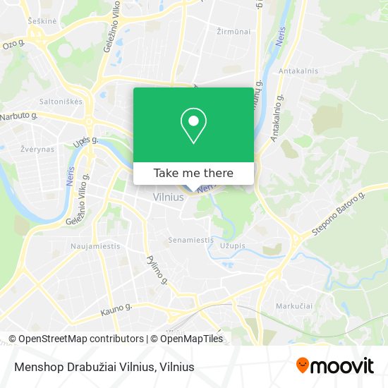 Карта Menshop Drabužiai Vilnius