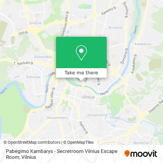 Pabėgimo Kambarys - Secretroom Vilnius Escape Room map
