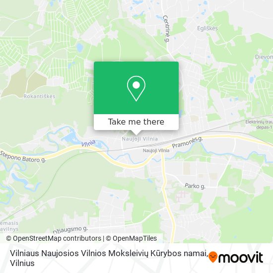 Vilniaus Naujosios Vilnios Moksleivių Kūrybos namai map