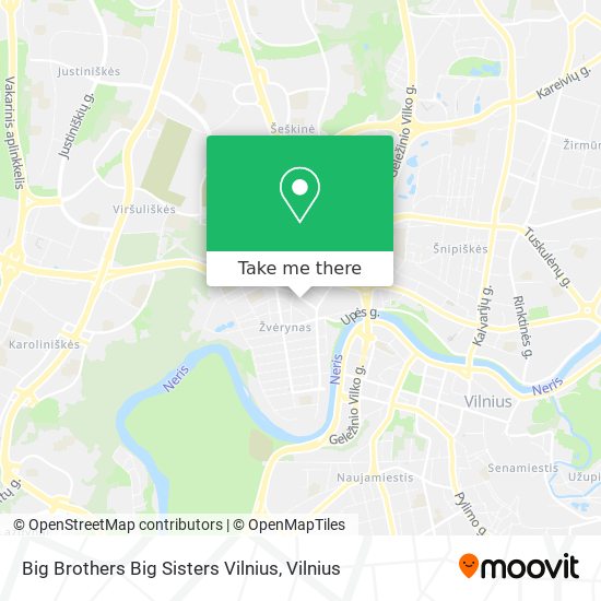 Big Brothers Big Sisters Vilnius map