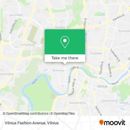 Vilnius Fashion Avenue map