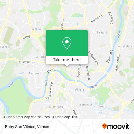 Baby Spa Vilnius map