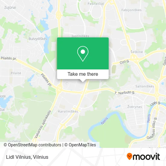 Lidl Vilnius map